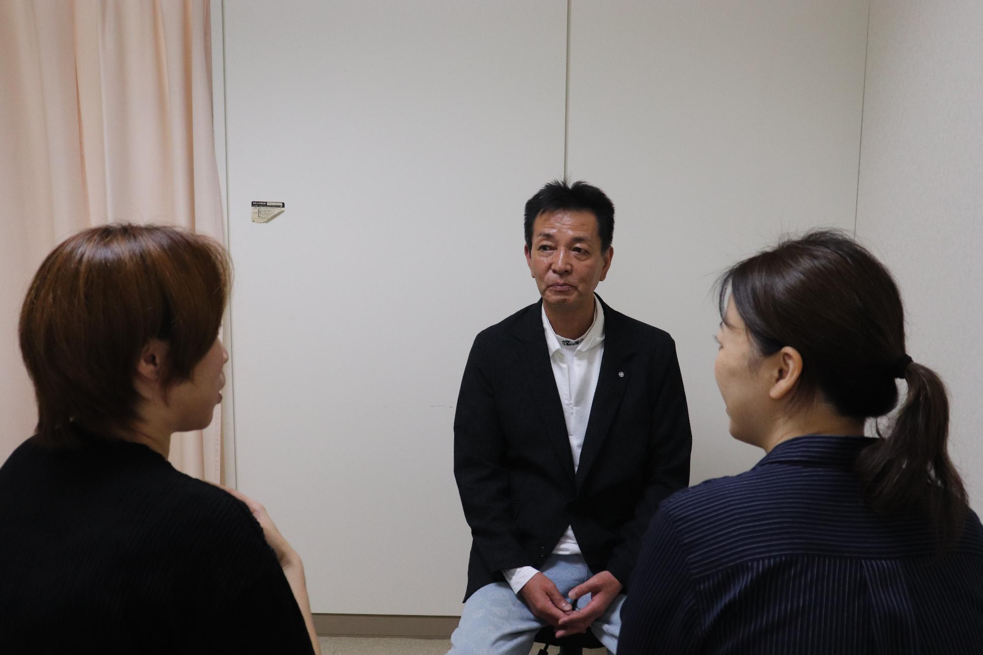 健診に来られていた保護者のかたとの対談の様子