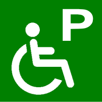 障がい者専用駐車スペースのアイコン画像